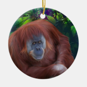 Orangutan Ceramic Tree Decoration