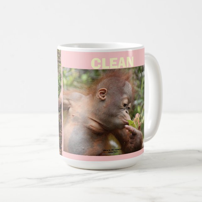 Orangutan Clean and Dirty Coffee Mug (Front Right)