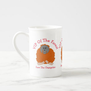 Orangutan Design Personalised Bone China Mug