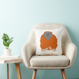 Orangutan Design Personalised Cushion