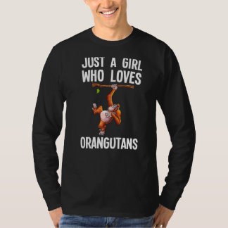 Orangutan For Girls Women Monkey Orang Ape 1 T-Shirt