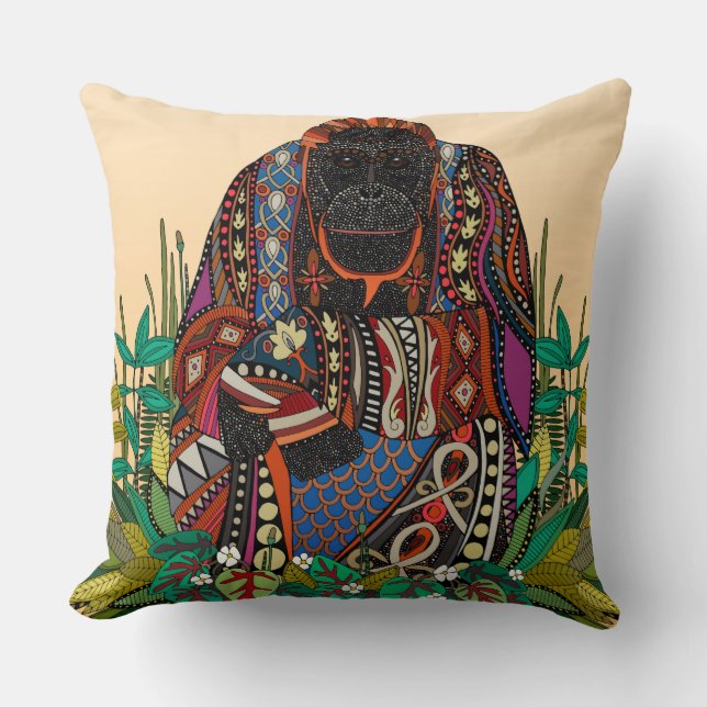 orangutan king cornsilk cushion (Front)