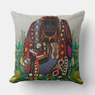 orangutan king pewter throw pillow