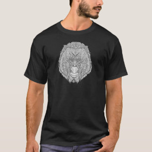 Orangutan Monkey Tee - Tattoo Art Style Colouring