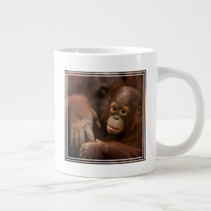 Orangutan Mother and Baby at the Zoo Large Coffee Mug