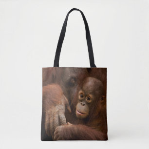 Orangutan Mother and Baby at the Zoo Tote Bag