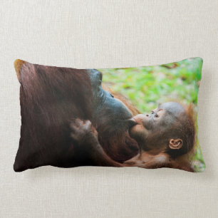 Orangutan mother and baby lumbar cushion