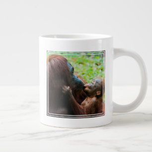 Orangutan Mother with Baby Large Coffee Mug
