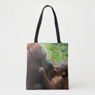 Orangutan Mother with Baby Tote Bag