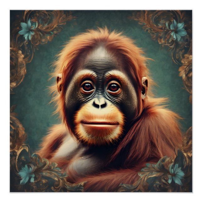 Orangutan no 5 Glossy Poster (Front)
