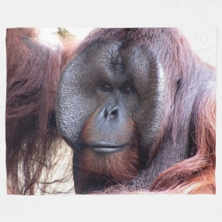 Orangutan on Large Fleece Blanket