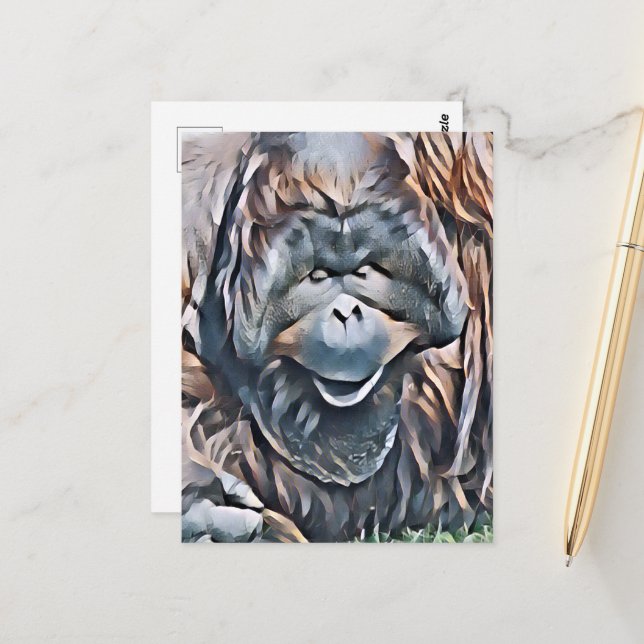 ORANGUTAN POSTCARD (Front/Back In Situ)