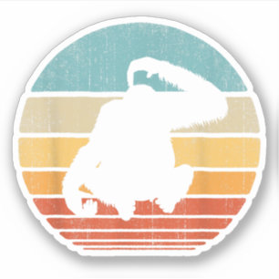Orangutan Retro Vintage Sunset Mammal Animal