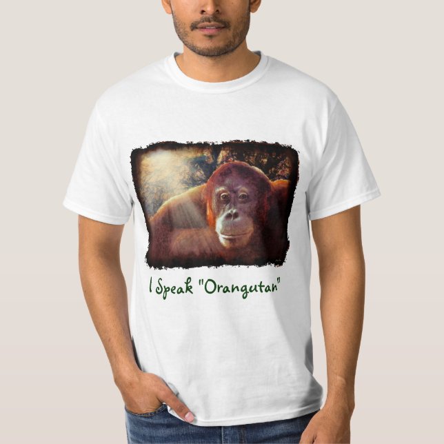 Orangutan Supporter Red Ape Wildlife Art Shirt (Front)