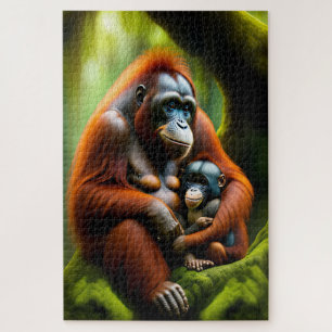 Orangutan with baby jigsaw puzzle