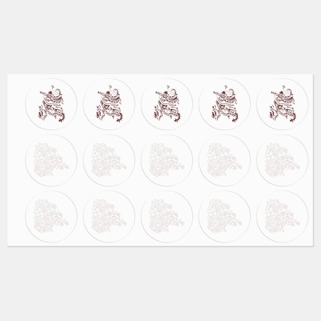 Orangy Red decorative Design (Sheet)