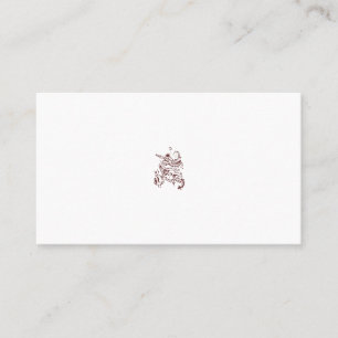 Orangy Red decorative Design Appointment Card