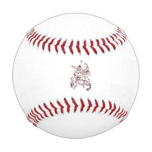 Orangy Red decorative Design Baseball