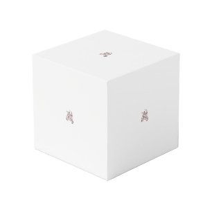 Orangy Red decorative Design Cube