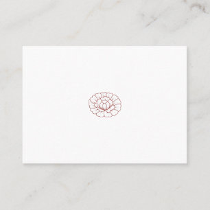 Orangy Red decorative Design Place Card