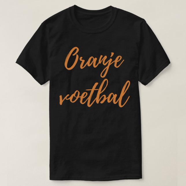 Oranje Voetbal  Design T-Shirt (Design Front)