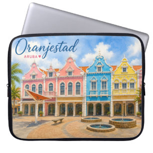 Oranjestad Aruba Caribbean Island Travel Souvenir Laptop Sleeve