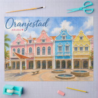 Oranjestad Aruba Caribbean Island Travel Souvenir Tissue Paper
