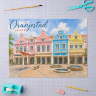 Oranjestad Aruba Caribbean Island Travel Souvenir Tissue Paper