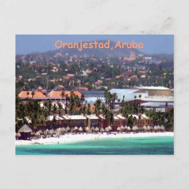 Oranjestad, Aruba Watercolor Postcard (Front)