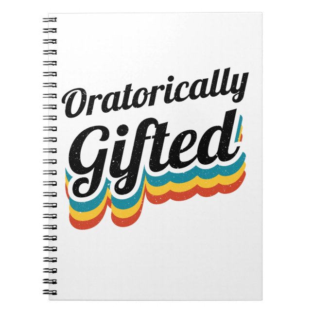Oratorically Gifted Debate Team Squad Debater Notebook (Front)