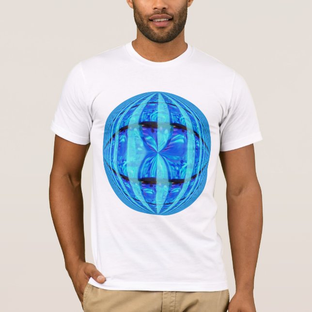 Orb Blue Round t-shirt white (Front)