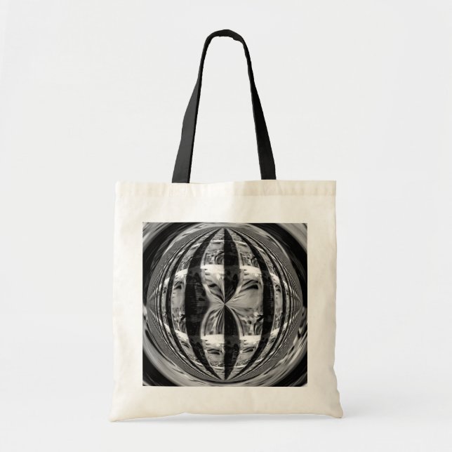 Orb Chrome Black budget tote bag (Front)