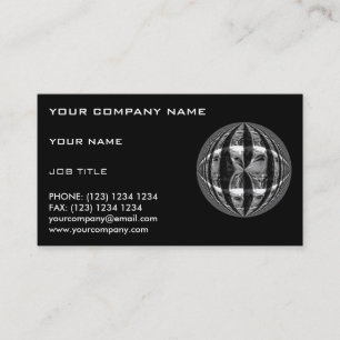 Orb Chrome Black business card black
