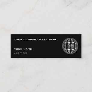 Orb Chrome Black business card black skinny