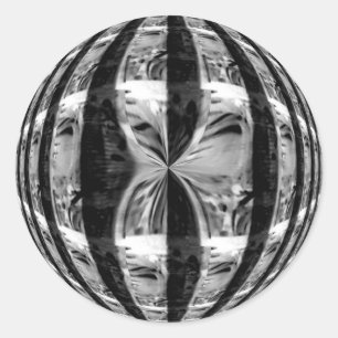 Orb Chrome Black sticker round