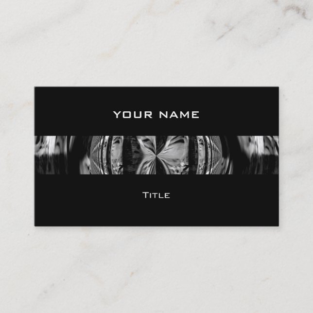 Orb Chrome Black stripe business card black back (Front)