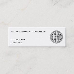 Orb Chrome business card white skinny