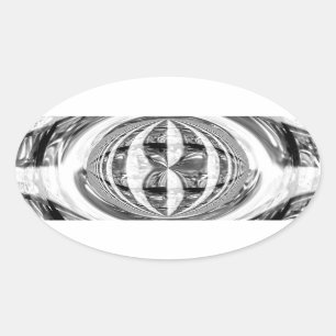 Orb Chrome sticker oval