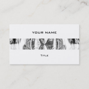 Orb Chrome stripe business card white back