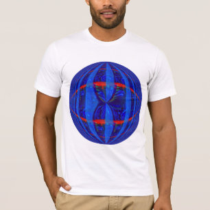 Orb Dark Blue Round t-shirt white