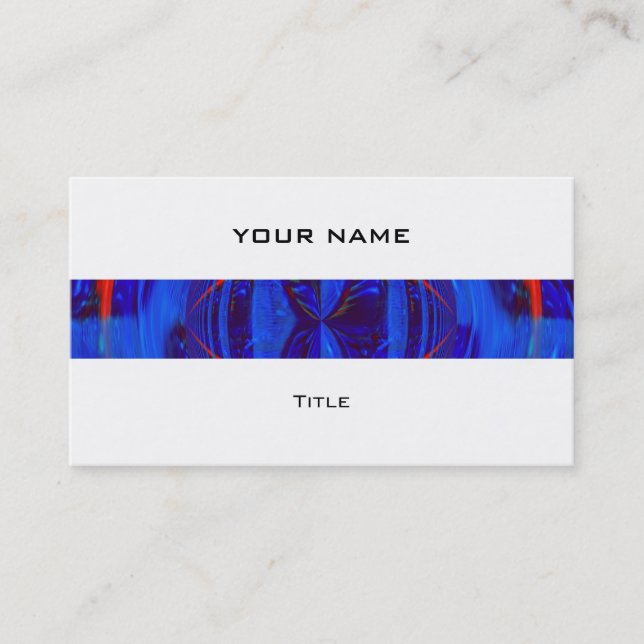 Orb Dark Blue stripe business card white back (Front)