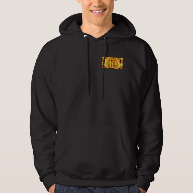 Orb Gold hooded sweatshirt pocket & back (Front)