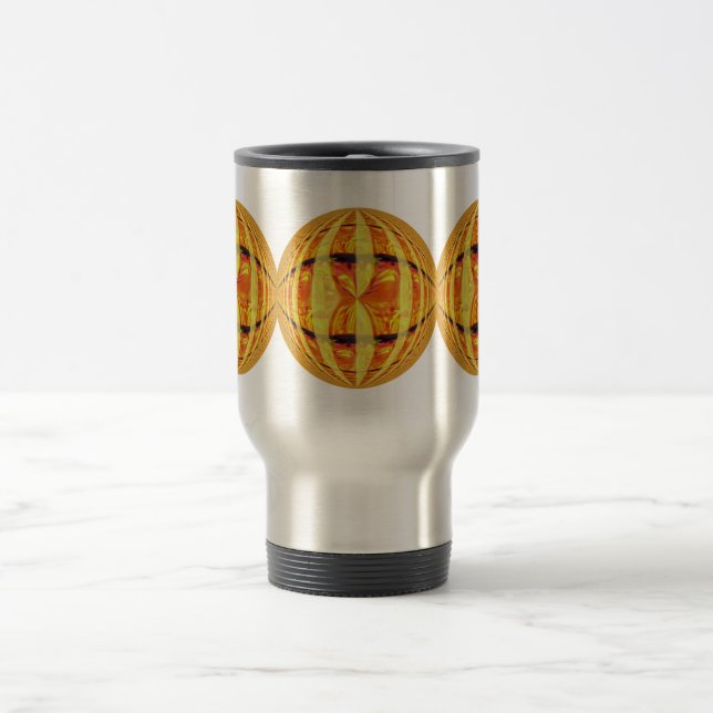 Orb Gold Round travel mug (Center)