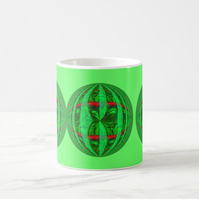 Orb Green Round mug green (Center)