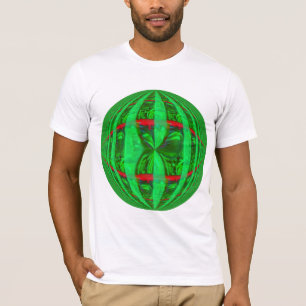 Orb Green Round t-shirt white