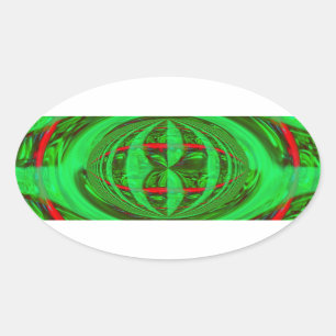 Orb Green sticker oval