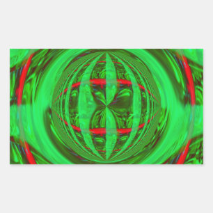 Orb Green sticker rectangle