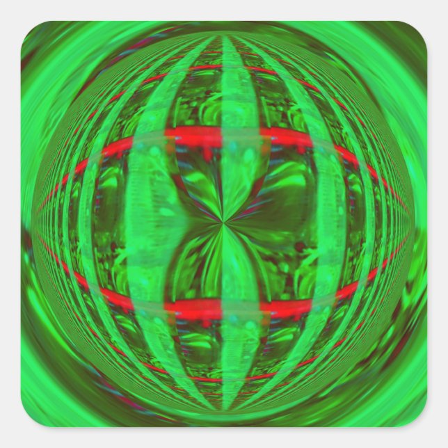 Orb Green sticker square (Front)