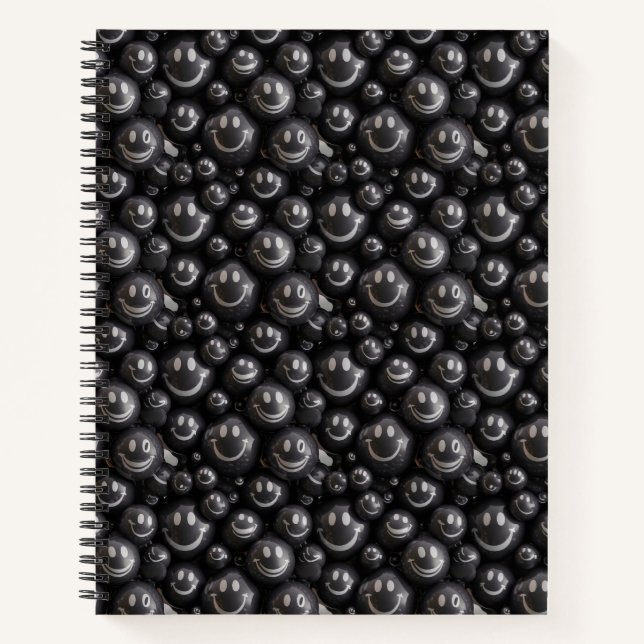 "Orb Odyssey: Chuckling Charcoal Chaos" Notebook (Front)