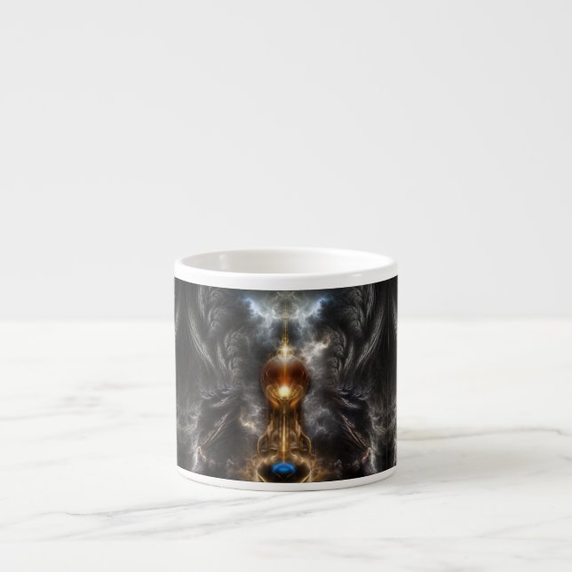 Orb Of Light Fractal Art Expresso Mug (Front)